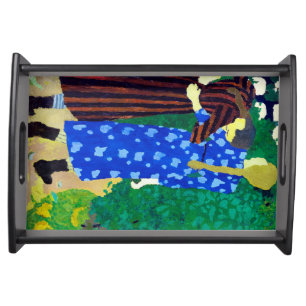 Two Girls, Edouard Vuillard Serving Tray