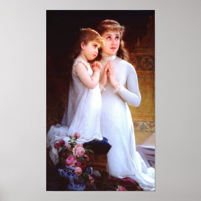 Two Girls Praying Poster (Front)
