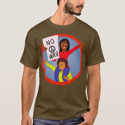 Two Girls Protesting Against War T_Shirt