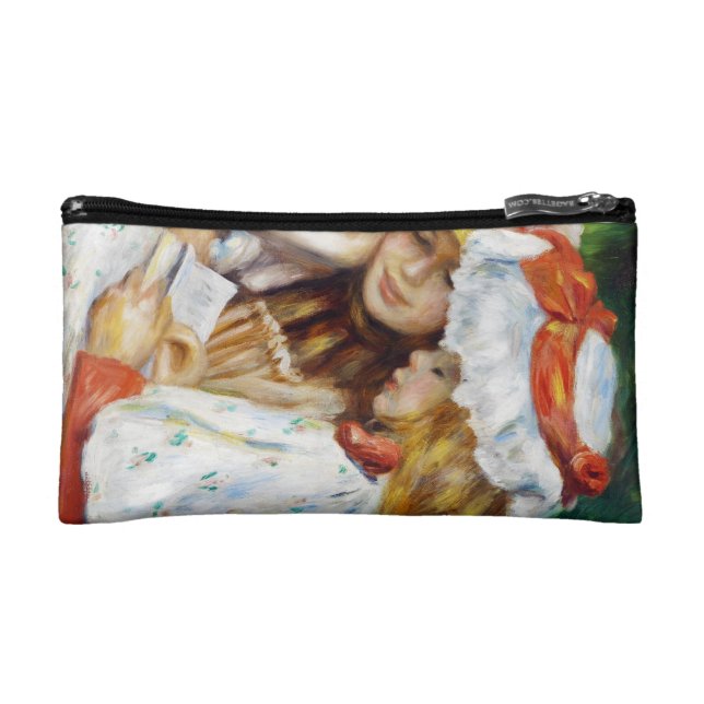 Two Girls Reading Pierre Auguste Renoir painting Cosmetic Bag (Front)