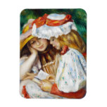 Two Girls Reading Pierre Auguste Renoir painting Magnet