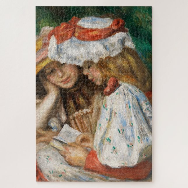 Two Girls Reading - Renoir Impressionist Painting Jigsaw Puzzle (Vertical)