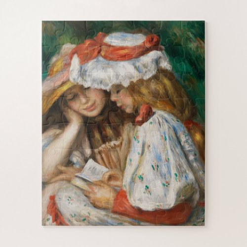 Two Girls Reading _ Renoir Impressionist Painting Jigsaw Puzzle