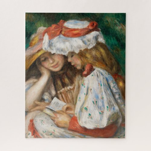 Two Girls Reading _ Renoir Impressionist Painting Jigsaw Puzzle