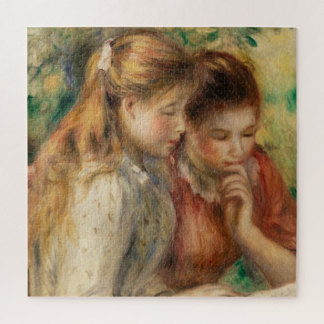 Two Girls Reading - Renoir Impressionist Painting Jigsaw Puzzle (Vertical)