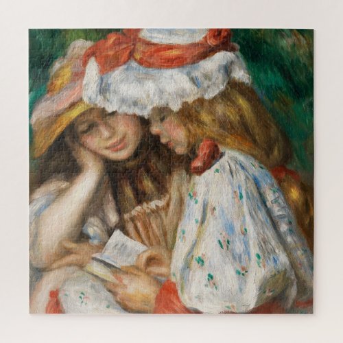 Two Girls Reading _ Renoir Impressionist Painting Jigsaw Puzzle