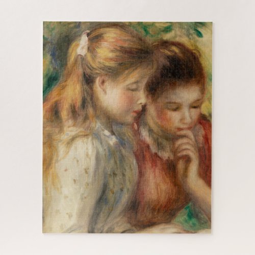 Two Girls Reading _ Renoir Impressionist Painting Jigsaw Puzzle