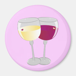 Two Glasses of Wine Magnet