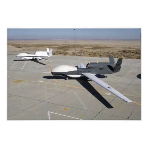 Two Global Hawks parked on a ramp Photo Print