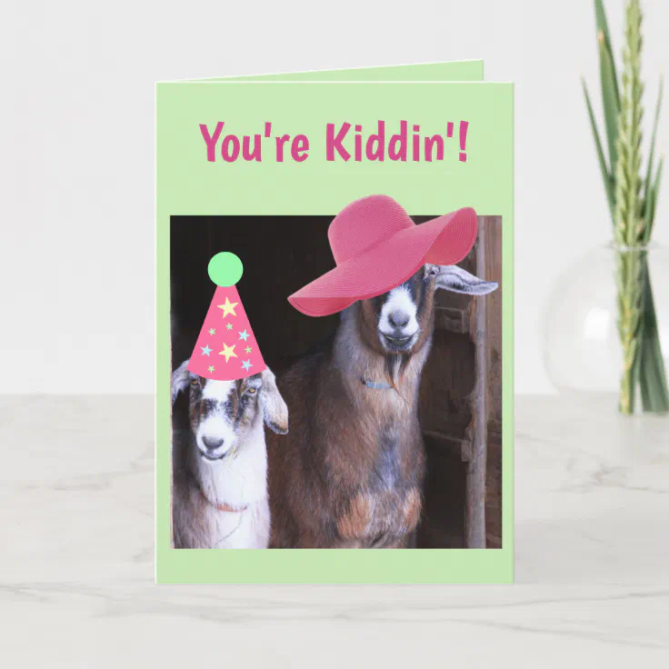 Two Goats Funny Birthday Card | Zazzle