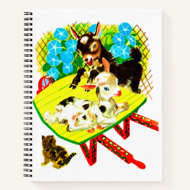  two goats one kitten notebook (Front)