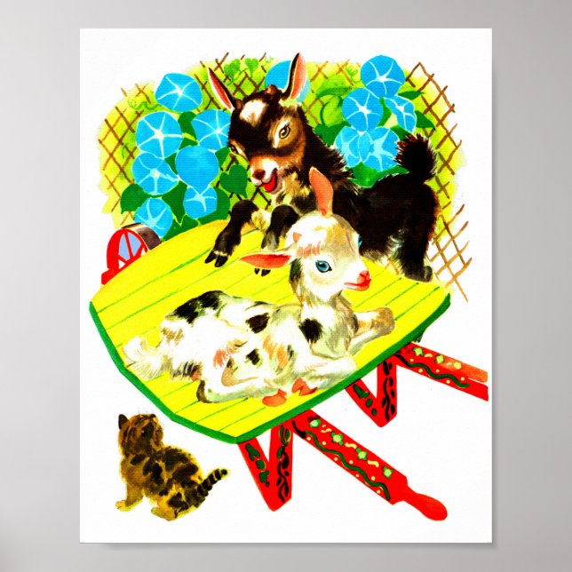  two goats one kitten poster (Front)