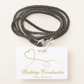 Two Gold Hearts | Wedding Planner / Coordinator Badge