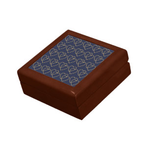 Two golden loving hearts pattern gift box
