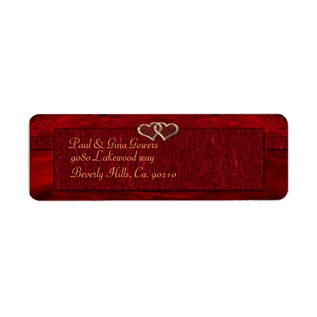 Two Golden Wedding Rings Label (Front)