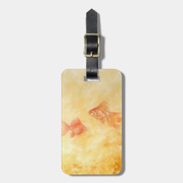 Two Goldfish Luggage Tag (Front Vertical)
