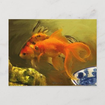 Two Goldfish Postcard by HTMimages at Zazzle