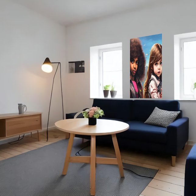 Two good friends | AI Art  Poster (Creator Uploaded)