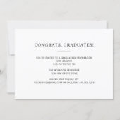 Two Graduates Joint Graduation Modern Grad Party Invitation (Back)