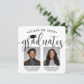 Two Graduates Photos Double Graduation Joint Party Invitation | Zazzle