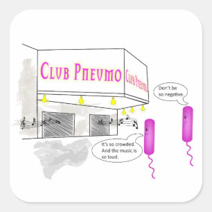 Two Gram Negative Rods Walk Into A Bar Square Sticker