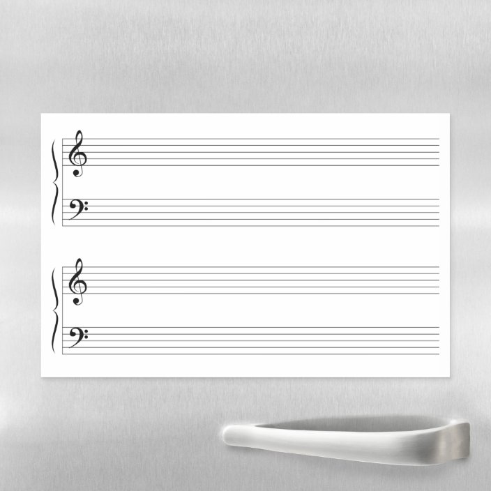 two-grand-staffs-staves-music-blank-empty-magnetic-dry-erase-sheet