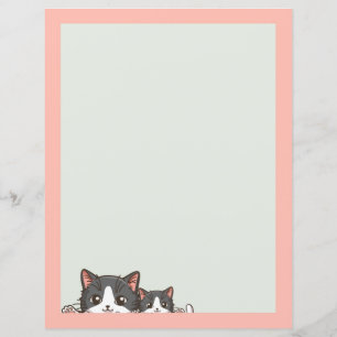 Two gray kittens Paper Sheet