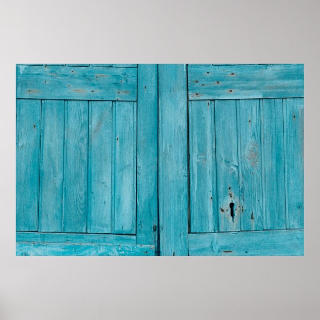 TWO GRAY WOODEN DOORS POSTER (Front)