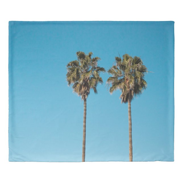 Two green coconut trees duvet cover (Front)