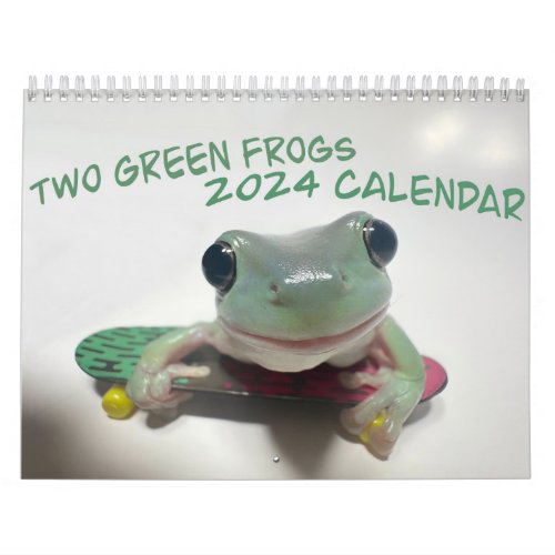 Two Green Frogs 2024 Calendar