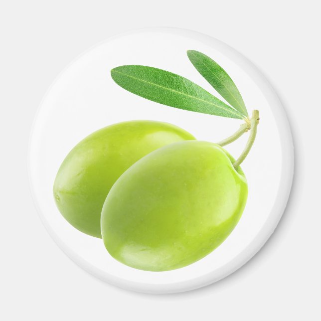 Two green olives magnet (Front)