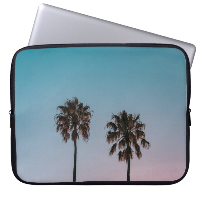 TWO GREEN PALM TREES LAPTOP SLEEVE (Front)
