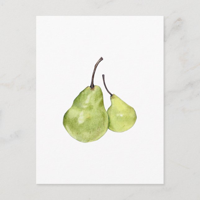 Two Green Pears Postcard (Front)