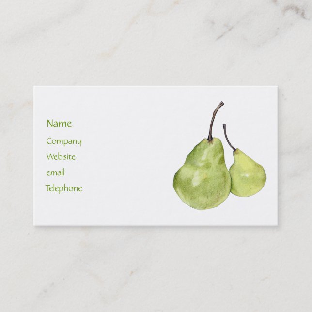 Two Green Pears Profile Card (Front)