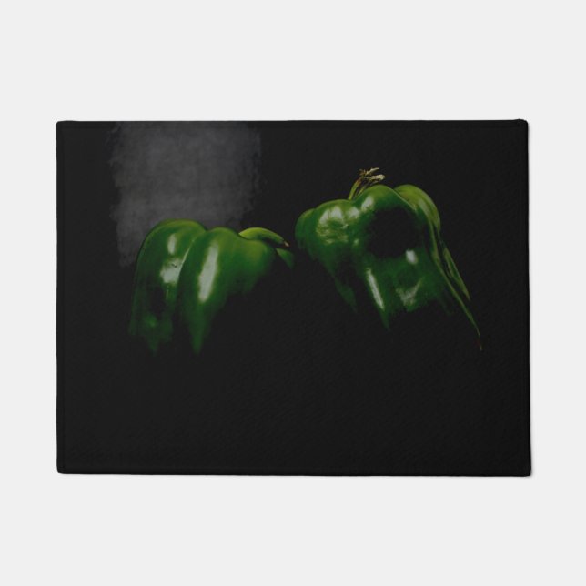 Two Green Peppers dma Doormat (Front)