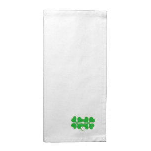 Two Green Shamrocks Trimmed in Gold Cloth Napkins