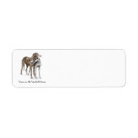 Two Greyhound Friends Dog Art Label