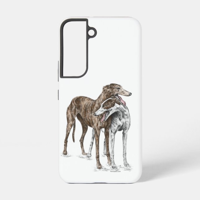 Two Greyhound Friends Dog Art Samsung Galaxy Case (Back)