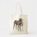 Two Greyhound Friends Dog Art Tote Bag at Zazzle