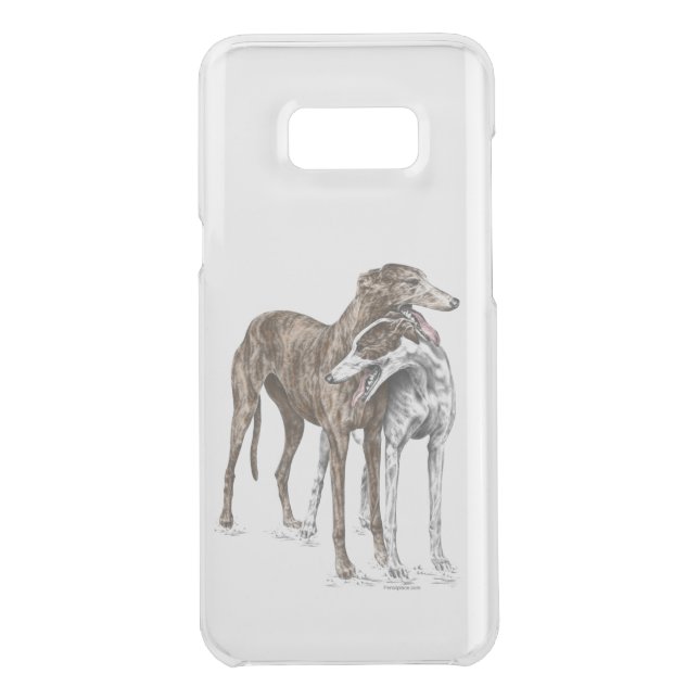 Two Greyhound Friends Dog Art Uncommon Samsung Galaxy Case (Back)