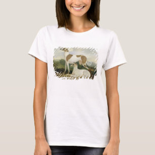 Two Greyhounds in a Landscape (oil on canvas) T-Shirt