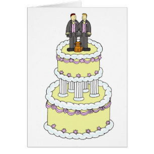 Two Grooms and a Cat Wedding Congratulations Cards