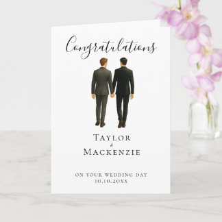 Two Grooms Congratulations on Your Wedding Day Card
