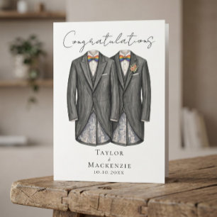Two Grooms Congratulations on Your Wedding Day Card