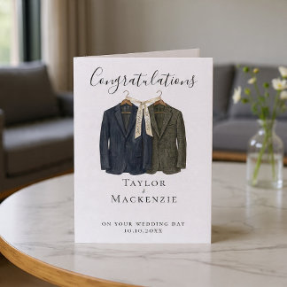 Two Grooms Congratulations on Your Wedding Day Card