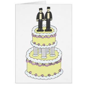 Two Grooms Gay Marriage Congratulations Cards