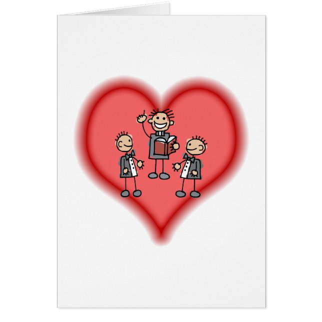 Two Grooms & Preacher Cards (Front)
