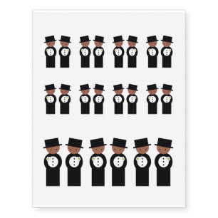 Two grooms temporary tattoos