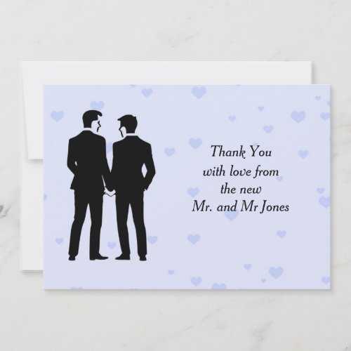 Two Grooms Thank You Card