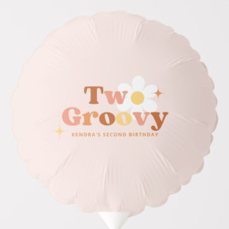 Two Groovy 2nd Birthday Party Balloon